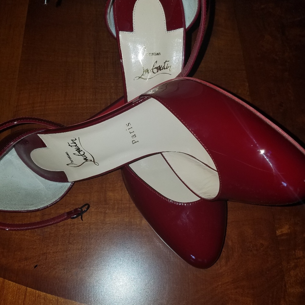 *SOLD* AUTHENTIC Christian Louboutin Patent Ankle - Picture 1 of 8